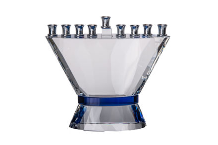 Picture of #152 Blue Belt Crystal Menorah