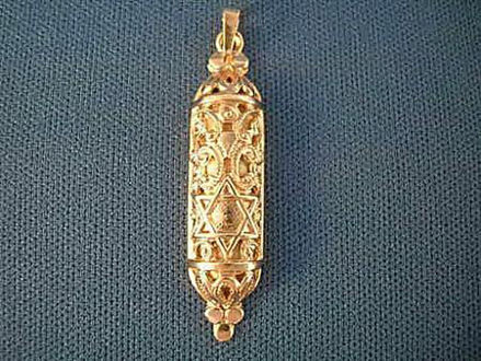 Picture of #G514 Filigree Star Mezuzah