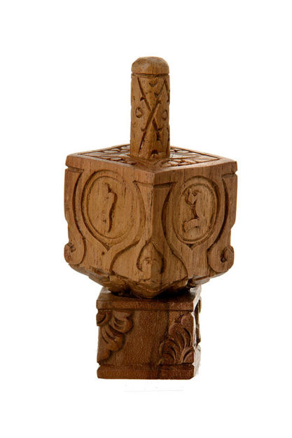 Picture of #504 Dreidel Wood Carved Teak