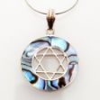 Picture of #B529-A Abalone Round Sterling Silver Star