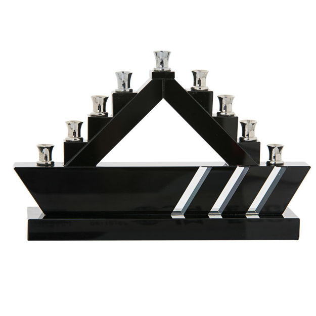 Picture of #158-M Black Crystal Menorah