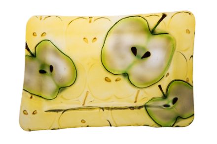 Picture of #827-A Glass Platter Apple 