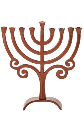 Picture of #2011-B Metal Brown menorah