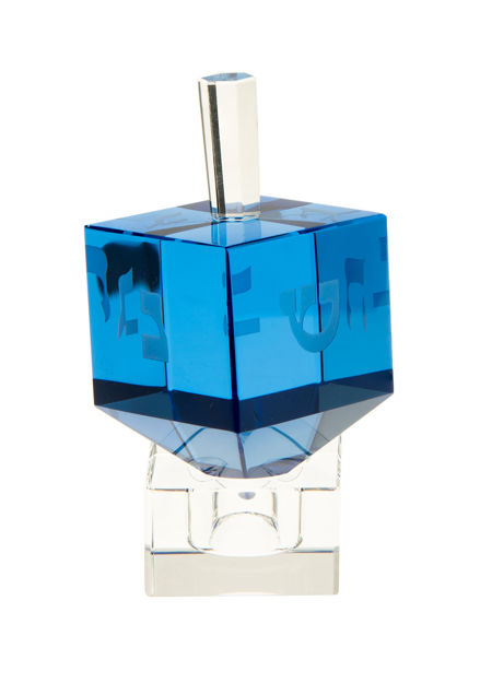 Picture of #505-B Classic Crystal Dreidel Blue