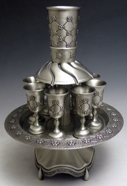 Picture of #4790-K Pewter Fountain 8 cup  X Design