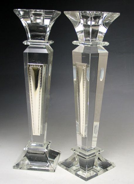 Picture of Crystal & Sterling Candlestick