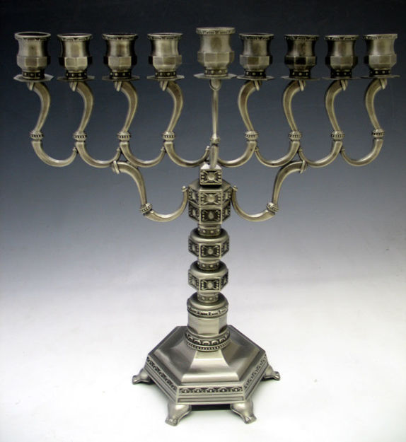 Picture of #1989-P Pewter Menorah