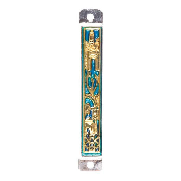 Picture of #4873 Mezuzah Enamel Jerusalem