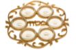 Picture of #840-G Seder Plate Gold with glass inserts