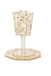 Picture of #5000-FG Elijah Cup on base and Tray Lucite Gold Flakes 