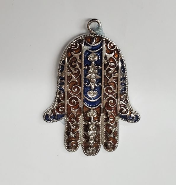 Picture of 081 Hamsa enamel Brown Filigree