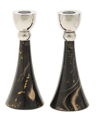 Picture of #6066-BG Candle stick Brown and Gold