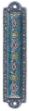 Picture of #055Jeweled  Mezuzah case with  Multi colored stones  - 