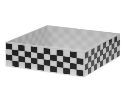 Picture of #1627-BW Napkin Holder Black and White Lucite 