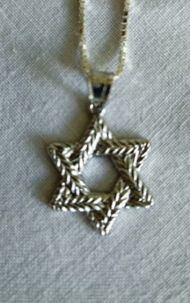 Picture of S789HP Highpolised Laurel Leaf Star with 18" chain  