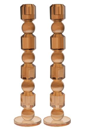Picture of 695G-L Crystal Candle Stick Gold Large  