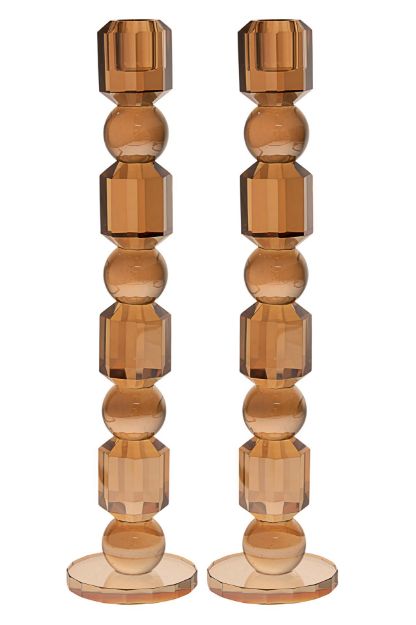 Picture of 695G-L Crystal Candle Stick Gold Large  
